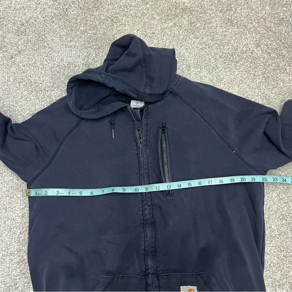 Carhartt Force FR Hoodie Jacket Cat 2 Mens Medium Tall Navy Blue Flame Resistant - Picture 3 of 11